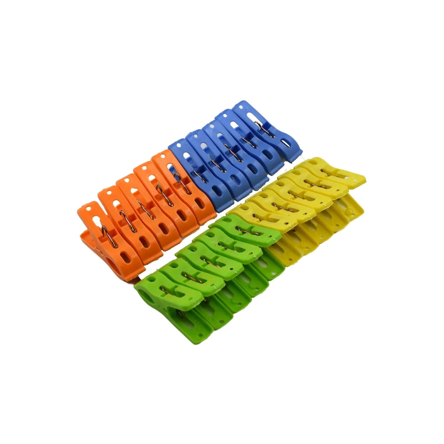 7893 Multifunction Plastic Heavy Quality Cloth Hanging Clips, Plastic Laundry Clothes Pins Set of 20 Pieces