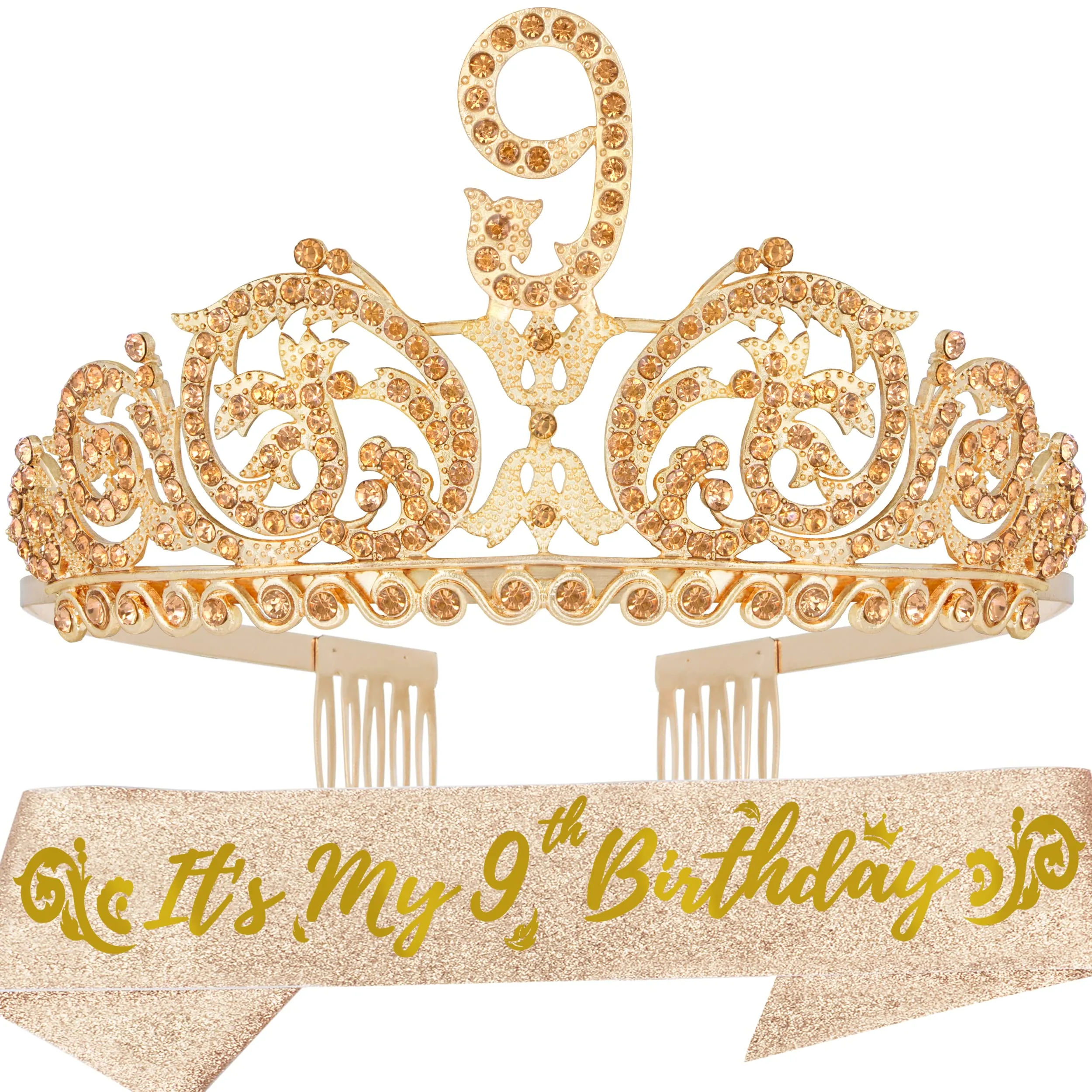 9th Birthday, 9th Birthday Decorations for Girls, 9th Birthday Tiara, 9th Birthday Gifts