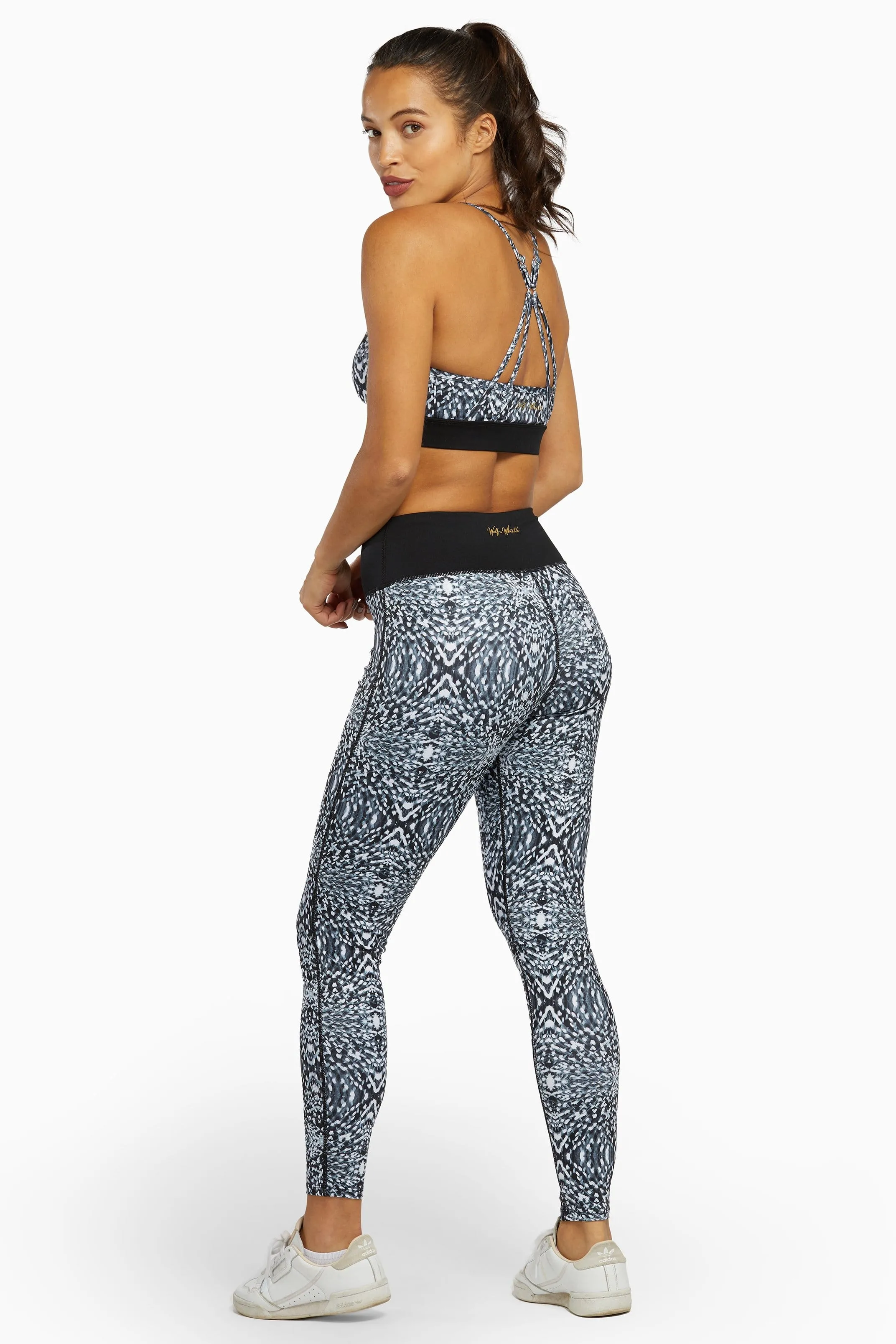 Abstract Print High Waist Leggings