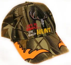 adjustable baseball hat eat sleep hunt Case of 24