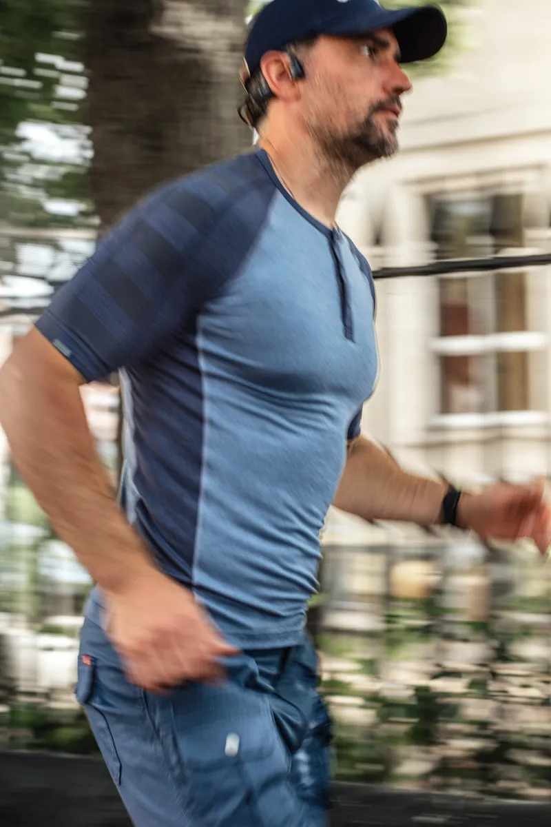 &SONS Basic Training Short Sleeve Tee Navy Marl