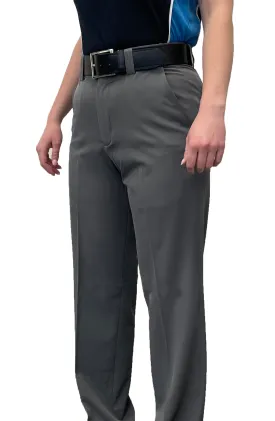 BBS359HG - "NEW" Women's Smitty "4-Way Stretch" FLAT FRONT BASE PANTS with SLASH POCKETS "NON-EXPANDER"- HEATHER GREY