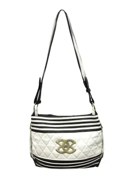 Black and White Handbag-Removable Crossbody Strap