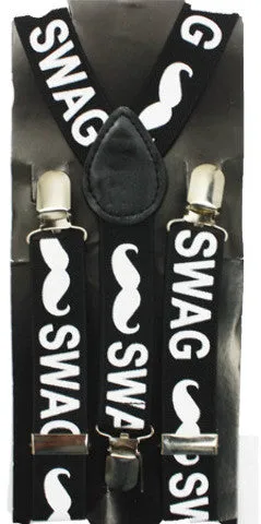 black and white swag kid suspenders Case of 72