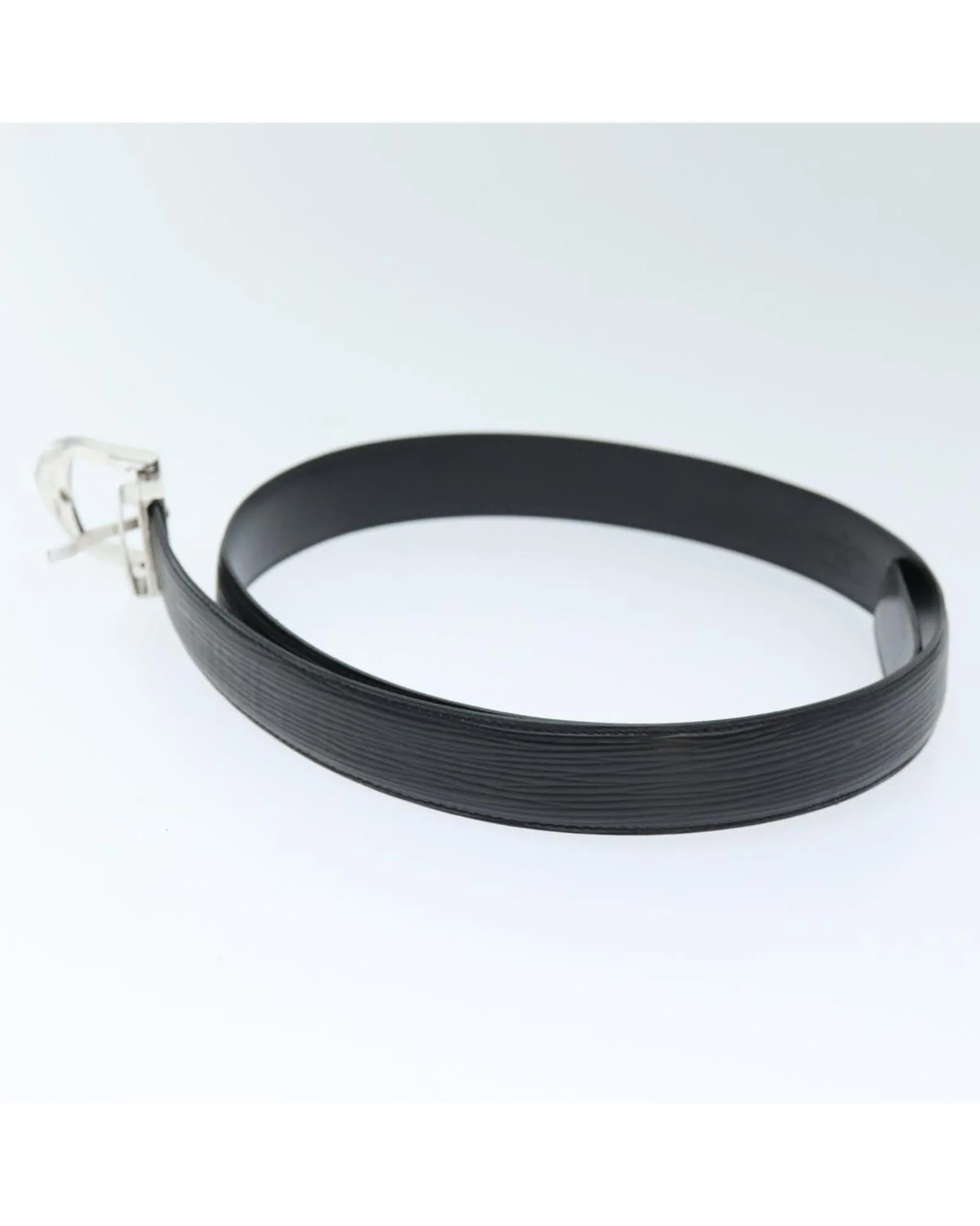 Black Epi Leather Belt with LV Logo Buckle - Authentic LV Fashion Accessory