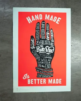 BSMC x Dave Buonaguidi - Motorcycle Pulled "Handmade Is Better Made" Print