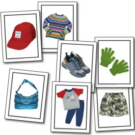 Children?s Clothing Learning Cards Grade PK-1