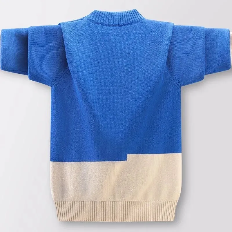 Children's Sweater FALL Winter New Teenage Boys Sweater Cotton Clothing Hedging  Children's Clothing 10 12 14 Years