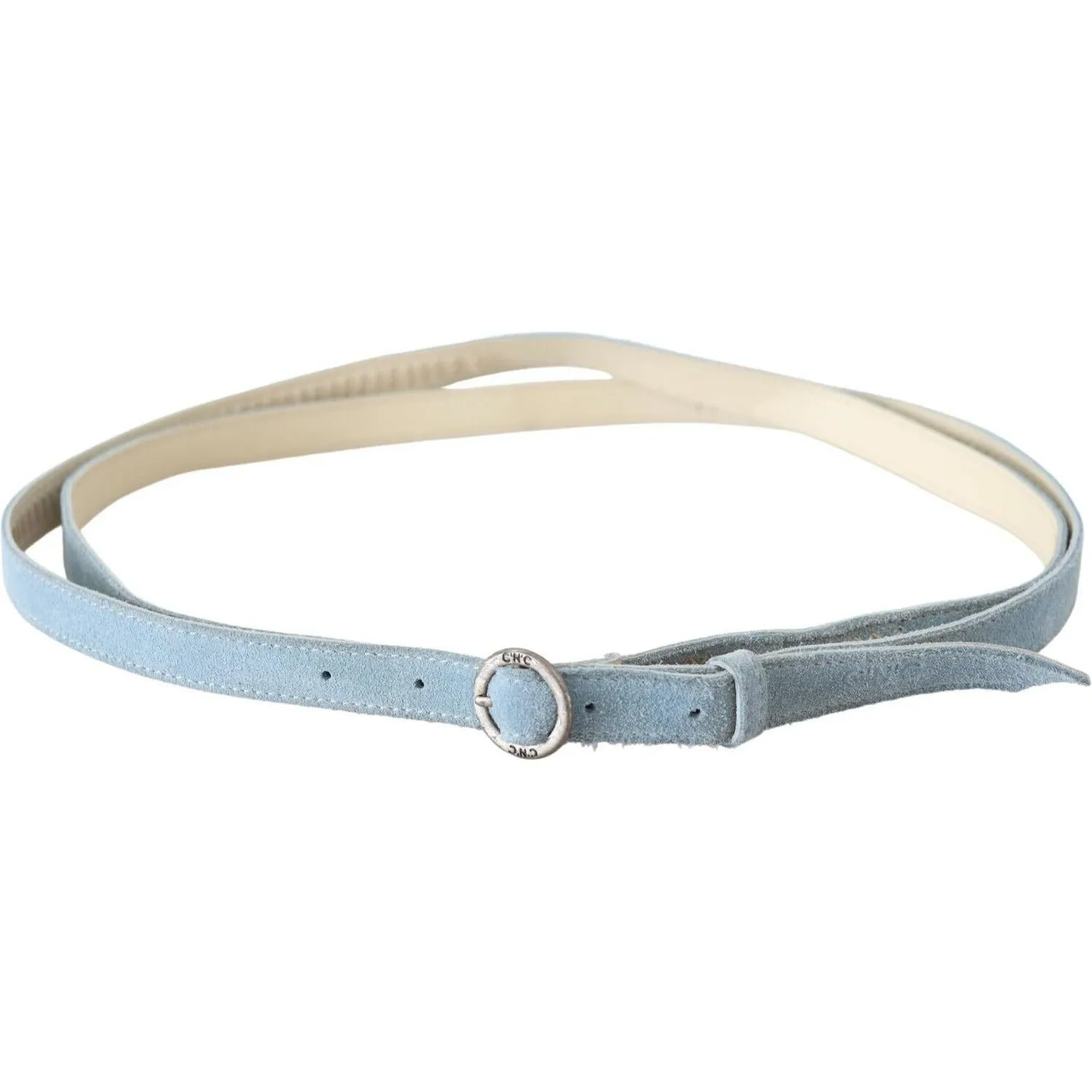 Costume National Chic Sky Blue Leather Belt - Buckle Up in Style