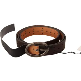 Costume National Elegance Redefined: Chic Brown Fashion Belt