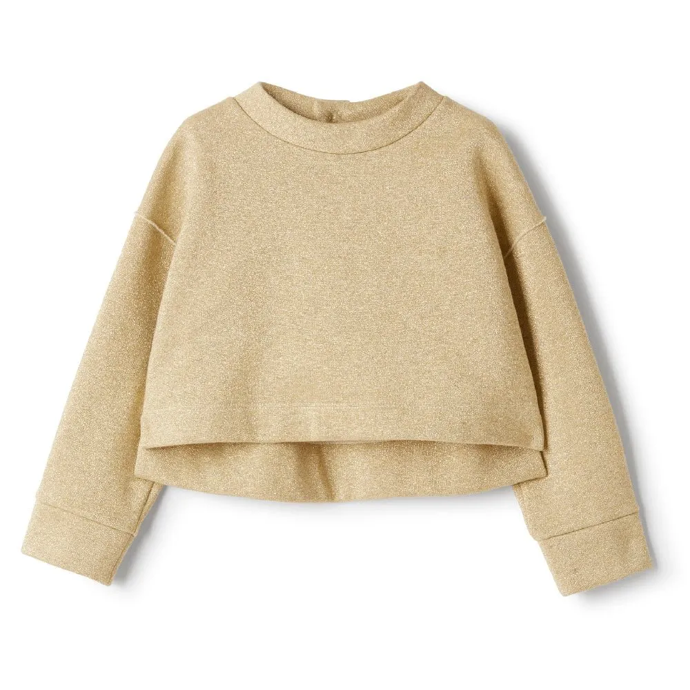 Cropped Lurex Sweatshirt