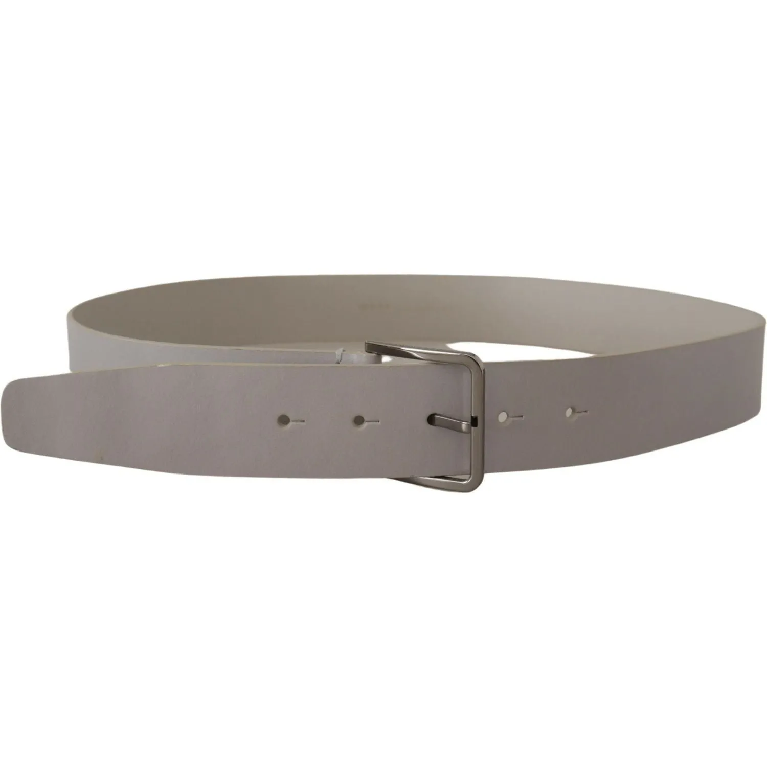 Dolce & Gabbana Elegant White Vitello Leather Belt