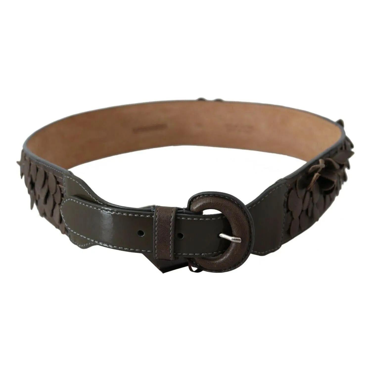 Ermanno Scervino Chic Brown Fringed Leather Fashion Belt