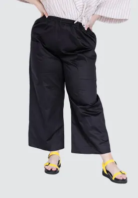 Gathered Waist Pants | Black