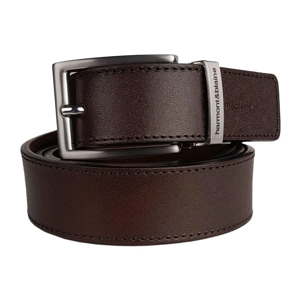 Harmont & Blaine Reversible Calfskin Leather Belt - Dual Style Luxury