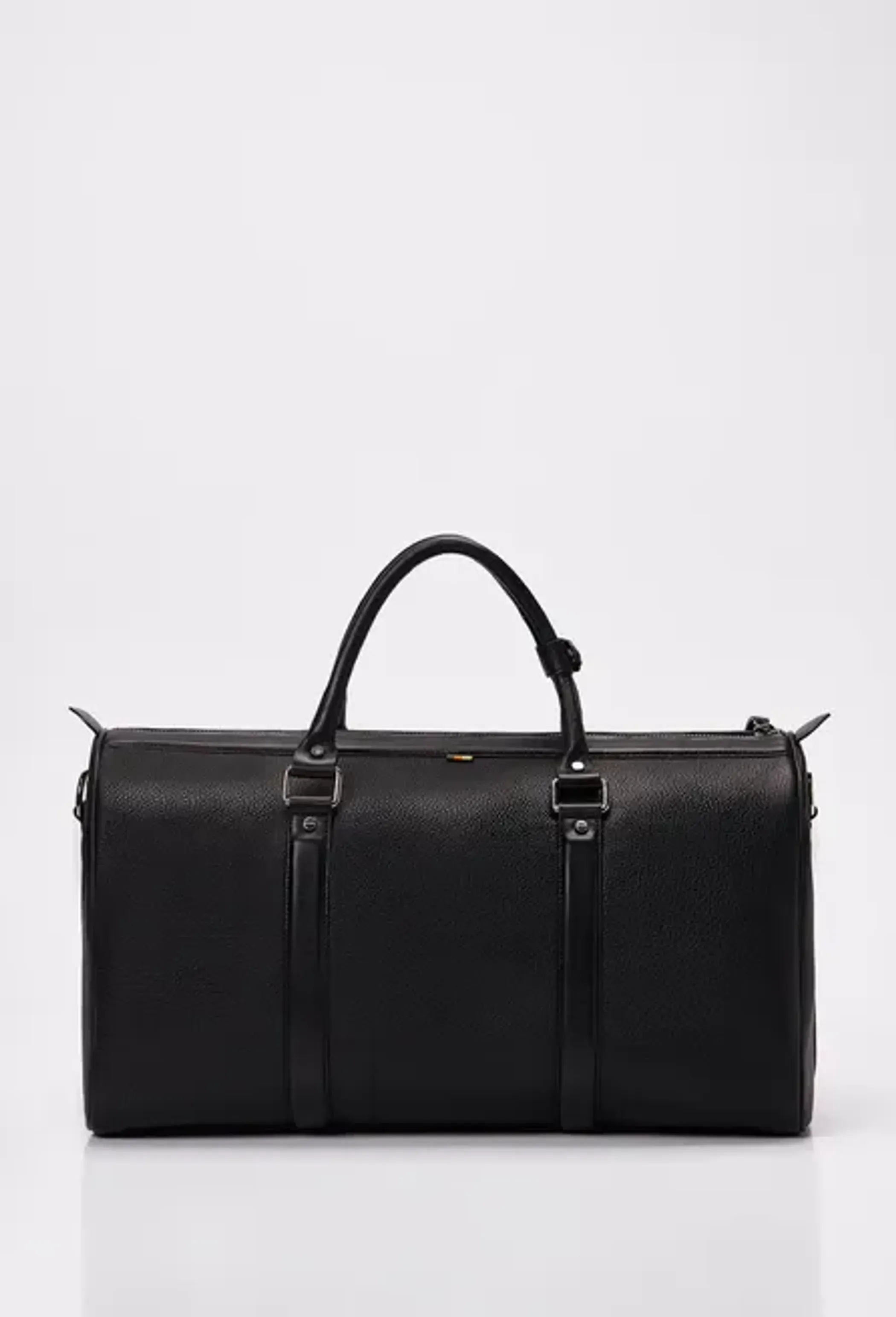 Heritage Leather Duffel Bag With Lock Closure