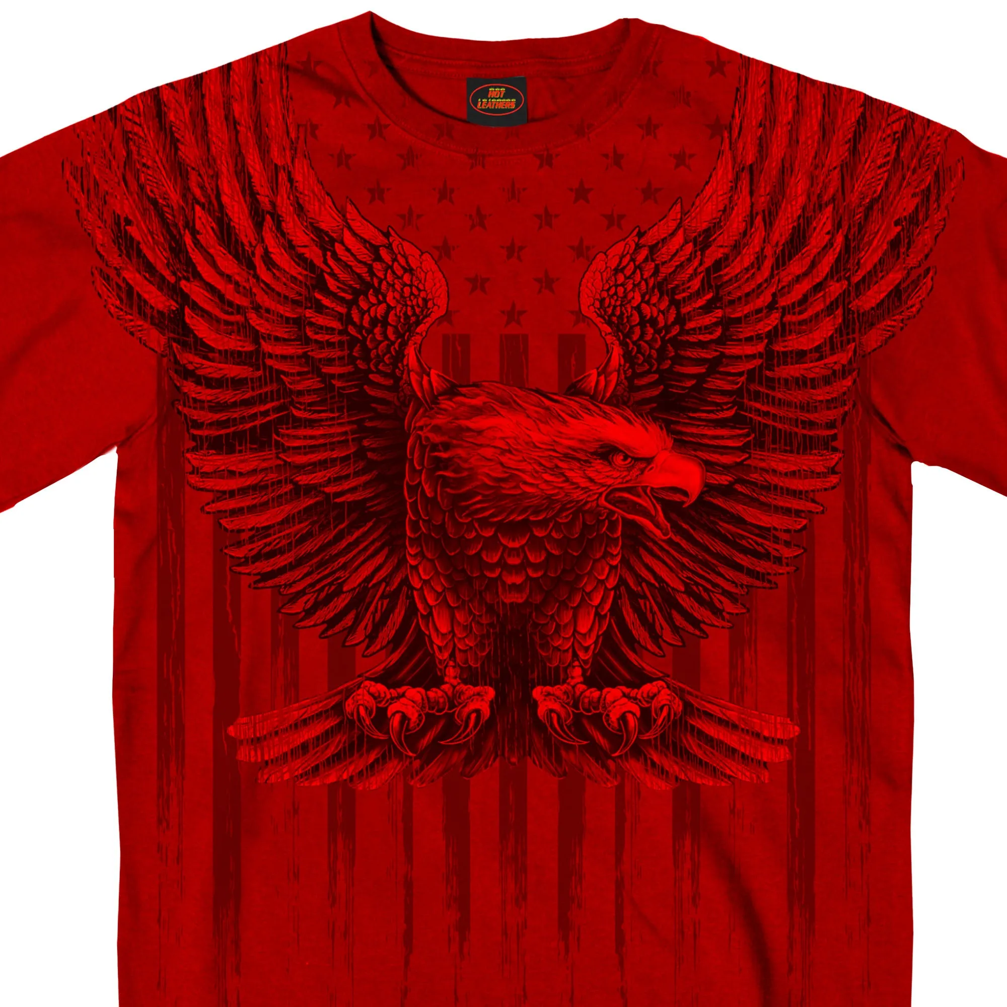 Hot Leathers GMS1482 Men’s Short Sleeve Upwing Eagle Red Cardinal T-Shirt