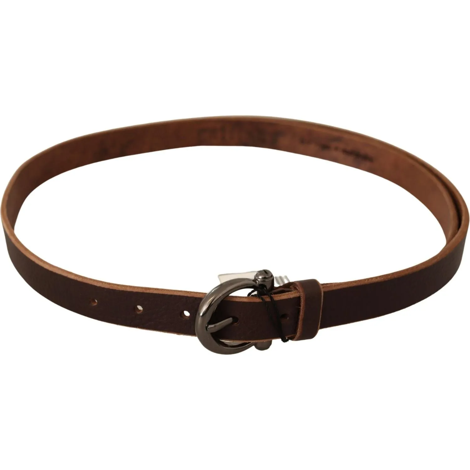 John Galliano Elegant Brown Leather Fashion Belt