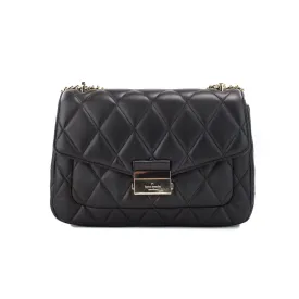 Kate Spade Carey Medium Black Quilted Flap Shoulder Bag