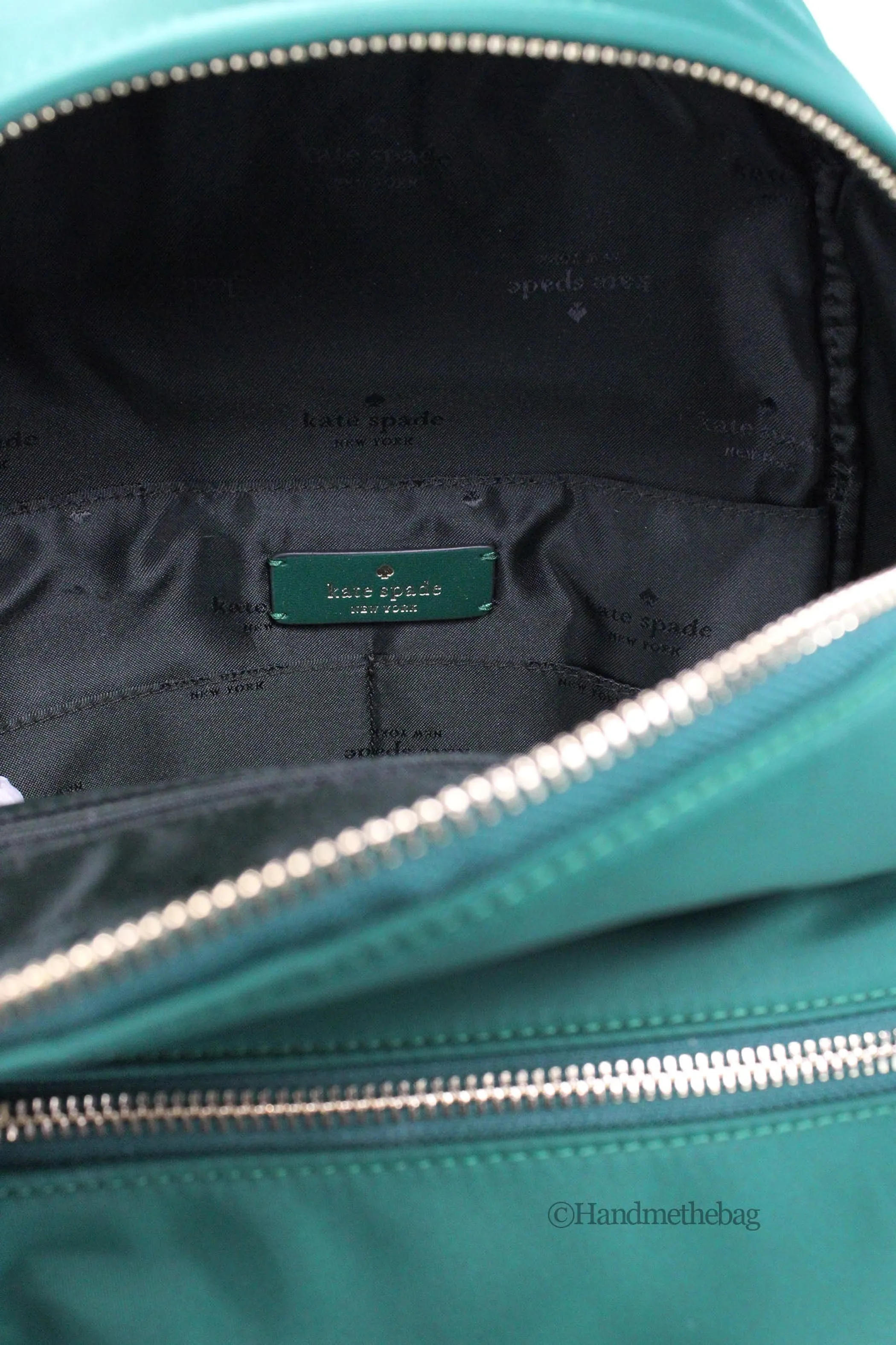 Kate Spade Leila Medium Deep Jade Nylon Dome Backpack