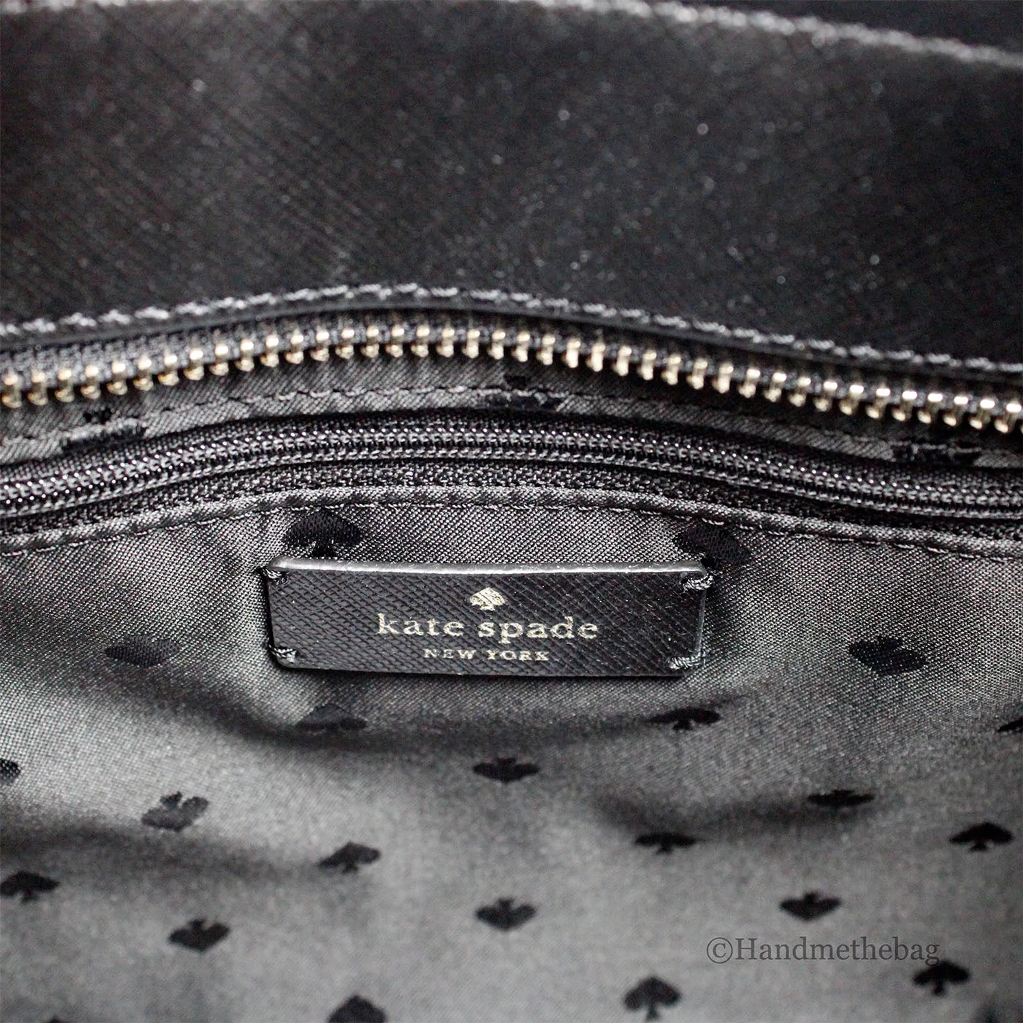 Kate Spade Staci Medium Black Saffiano Leather Satchel Bag