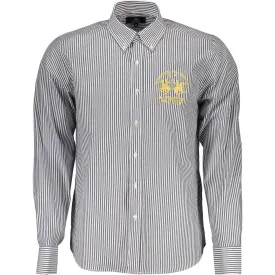 La Martina Blue Cotton Men Shirt