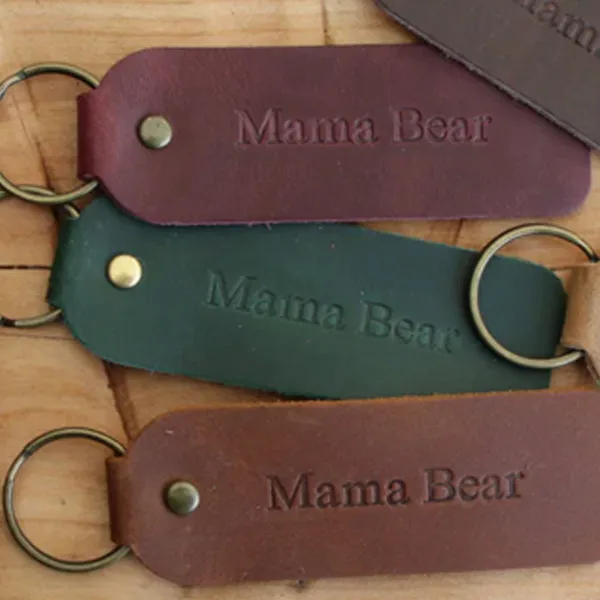 Mama Bear Evergreen Encouragement Keyring