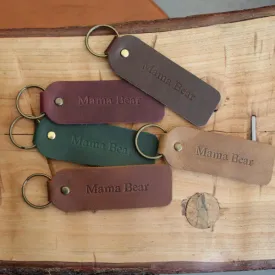 Mama Bear Light Oak Encouragement Keyring