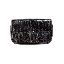 Marc Jacobs The Mini Shoulder Bag Black Embossed Crossbody