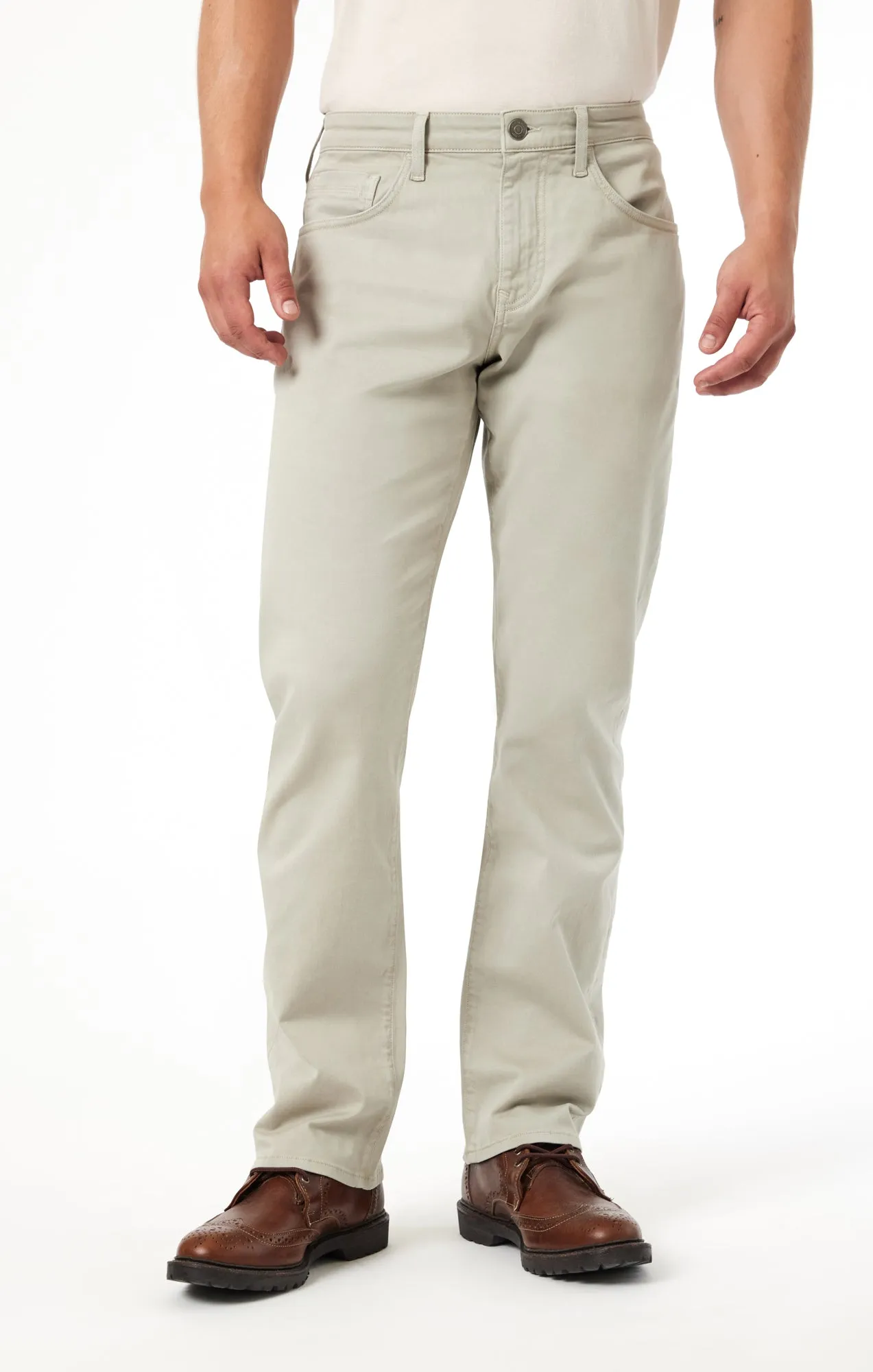 MATT RELAXED STRAIGHT LEG IN SILVER CASUAL TWILL