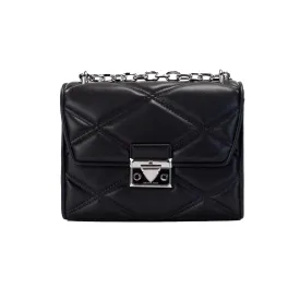 Michael Kors Serena Black Quilted Leather Shoulder Bag