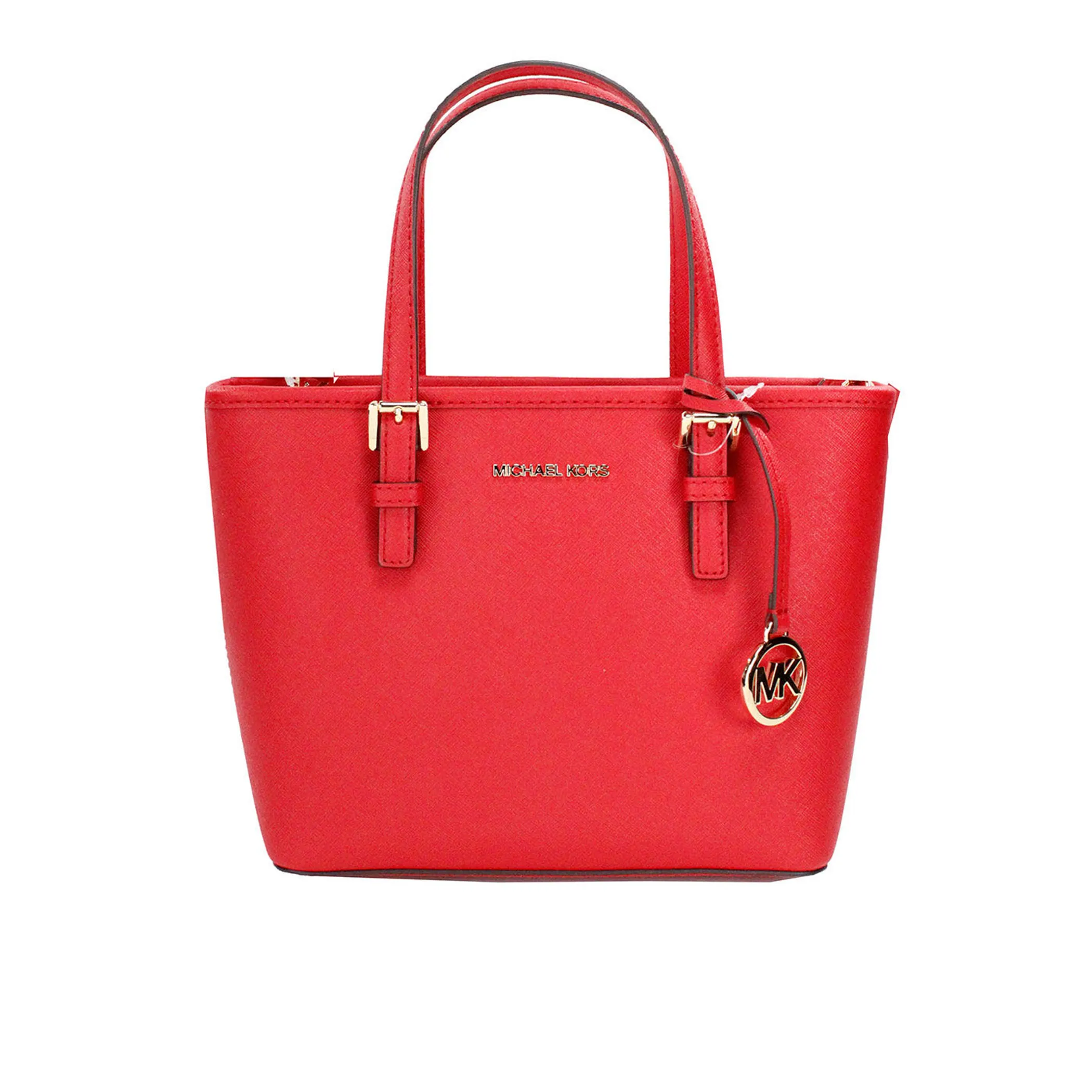 Michael Kors XS Bright Red Carryall Tote Convertible Bag