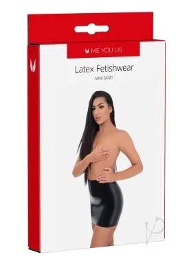 Myu Latex Mini Skirt Sm Black