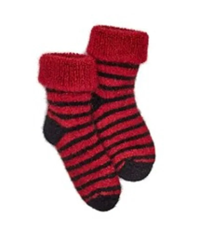 NZ Made Possum Socks - Berry Stripes