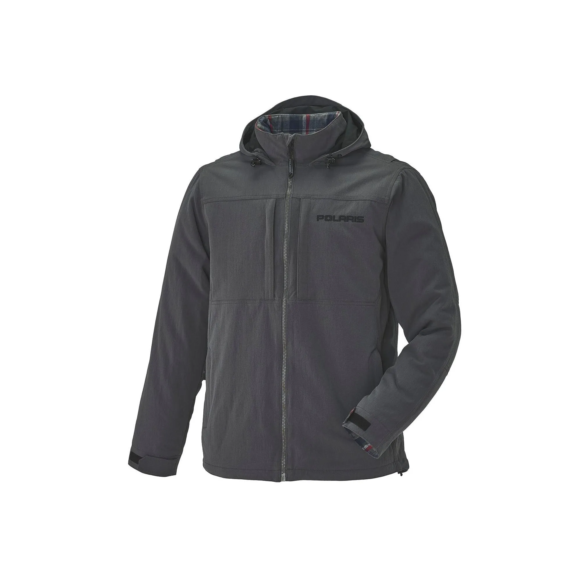 Polaris  Gray Lightweight Riding Work Jacket Insulated Nylon Shell