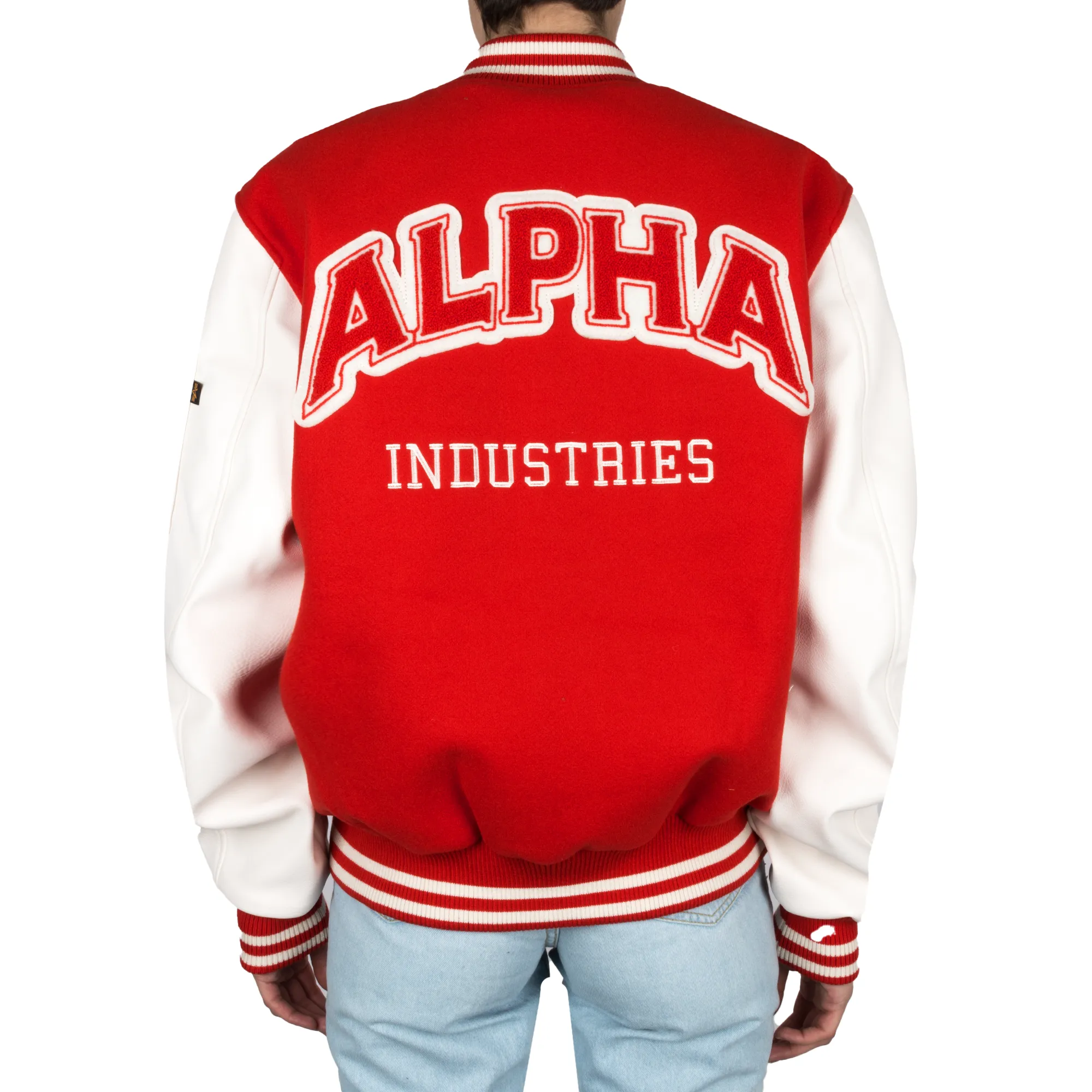 PU College Jacket - Radiant Red