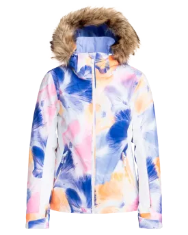 Roxy Women's Jet Ski Technical Snow Jacket - Bright White / Pansy Pansy