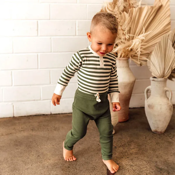 Snuggle Hunny Pants - Olive Organic