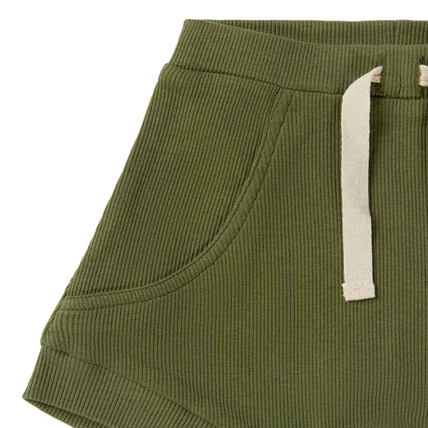 Snuggle Hunny Shorts - Olive Organic