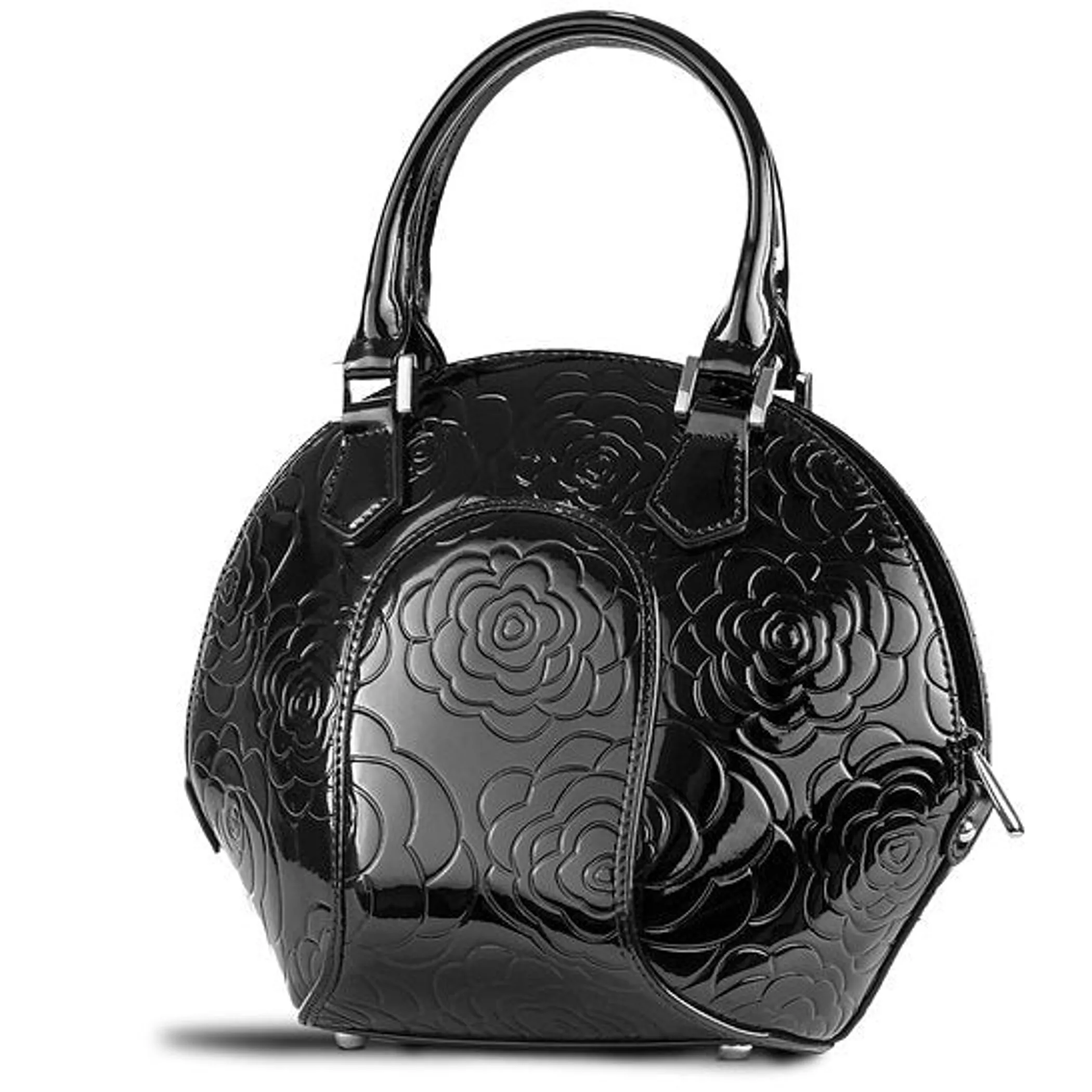 Svetlana Flower Print Leather Handbag