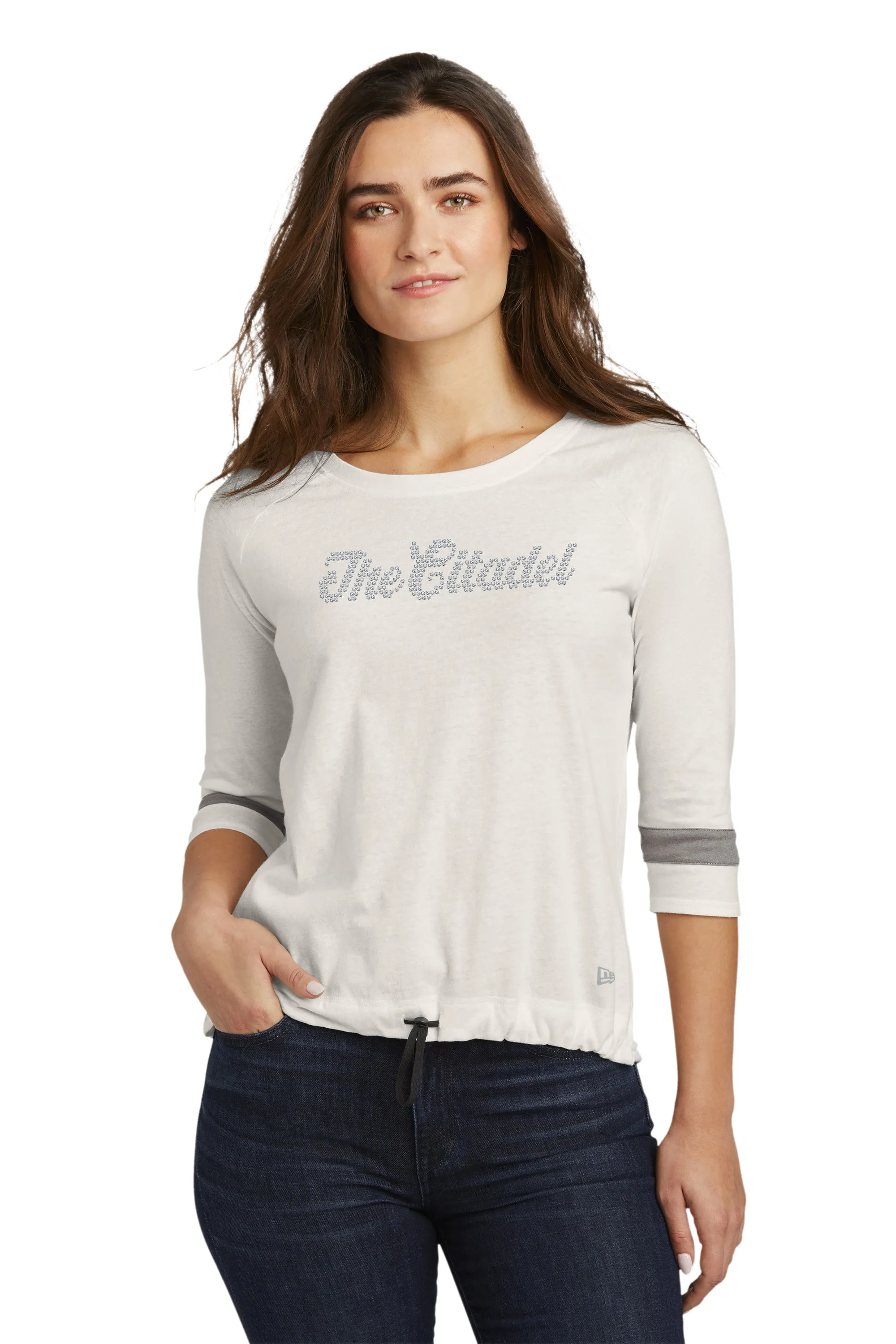 The Citadel Rhinestones New Era ® Ladies Tri-Blend 3/4-Sleeve Tee