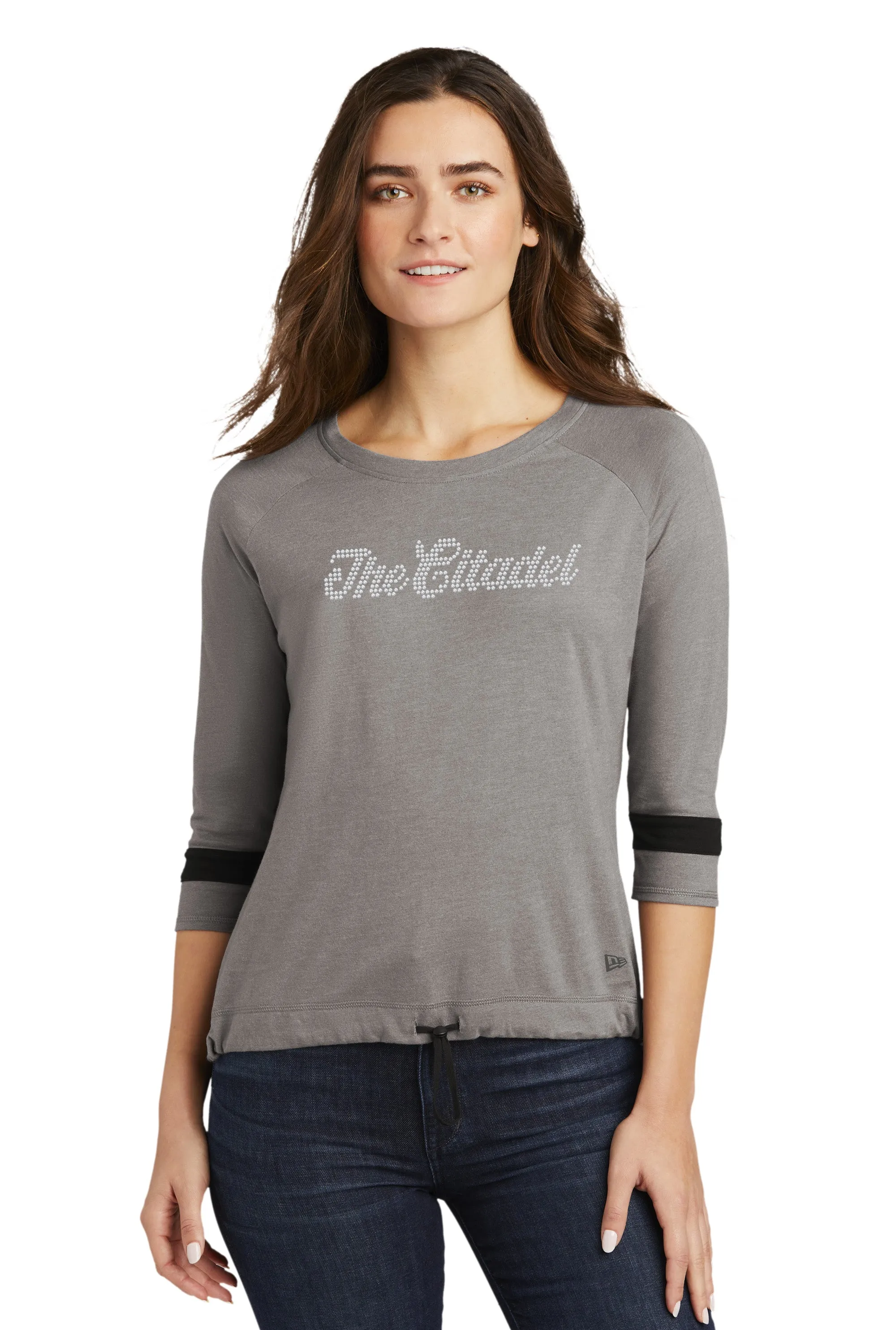 The Citadel Rhinestones New Era ® Ladies Tri-Blend 3/4-Sleeve Tee