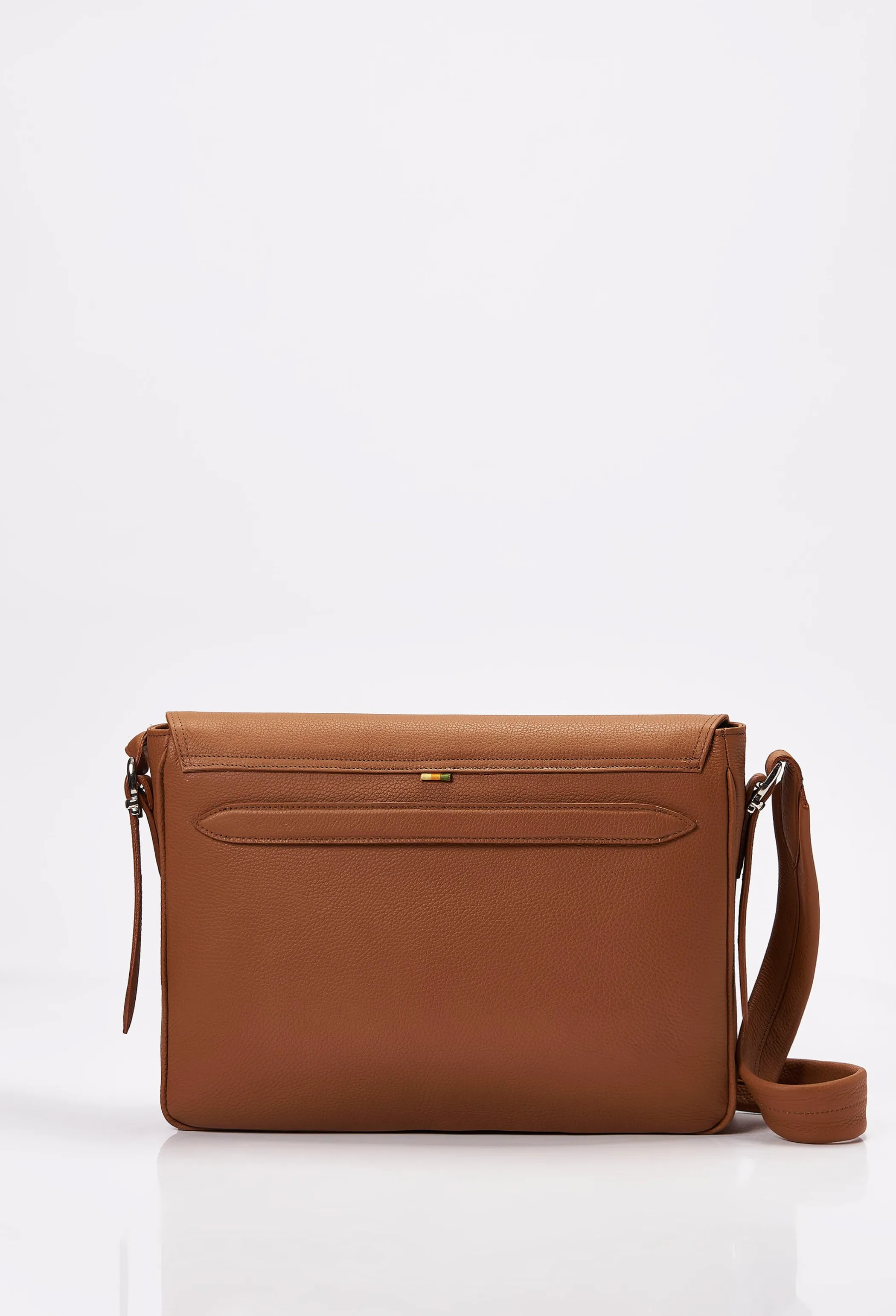 Travel Leather Messenger With Magnet Closure